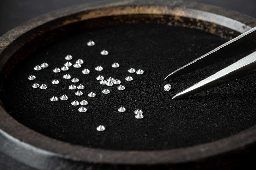 A selection of diamonds